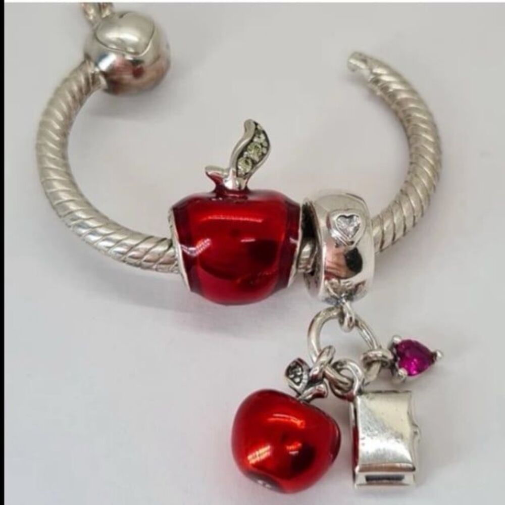 2 Snow White Apple Disney x Pandora FIT Silver Charm